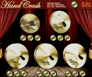 Hand Crash — Orchestral cymbals